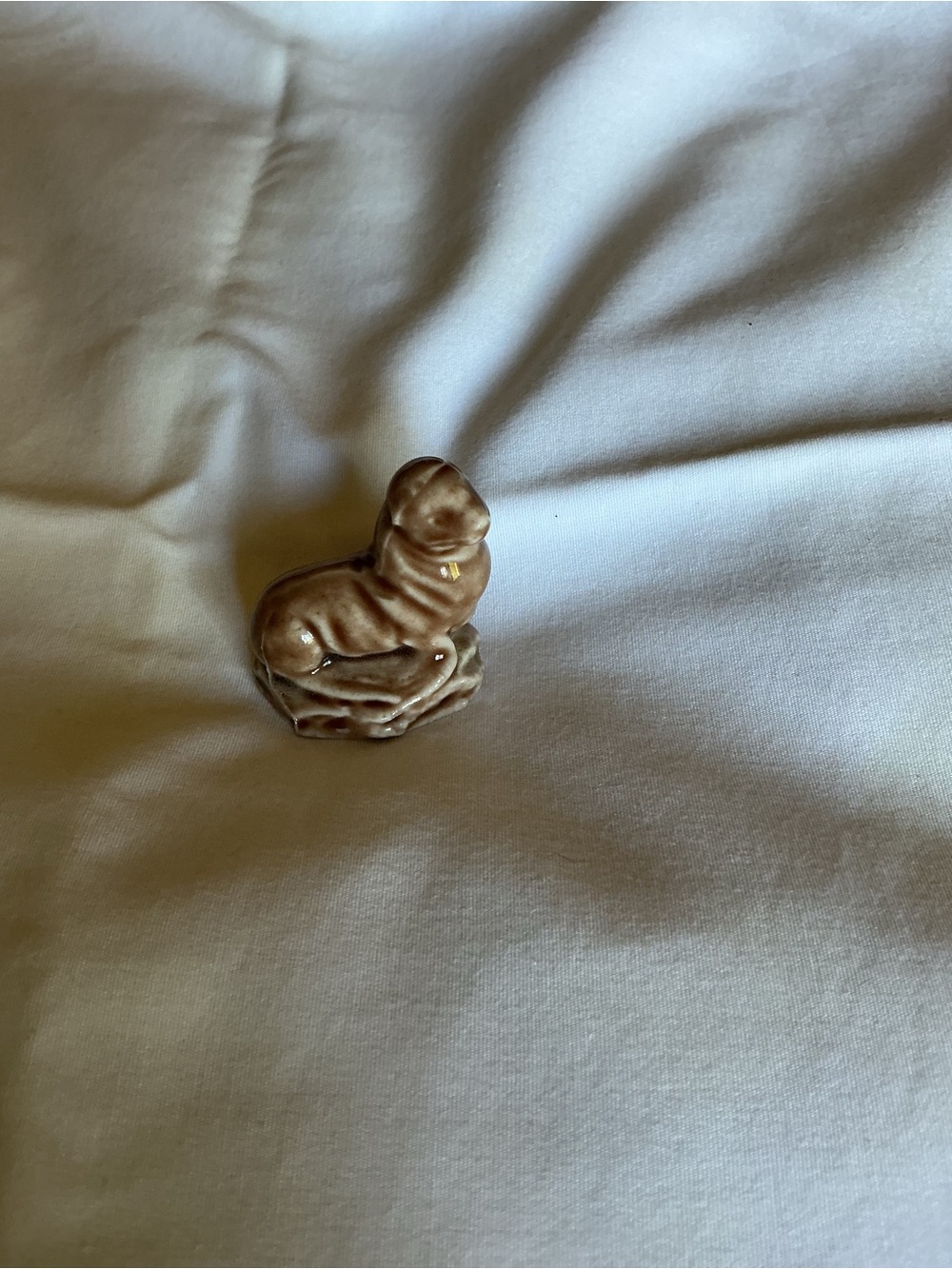 Wade Brown Glazed Ceramic Seal Figurine